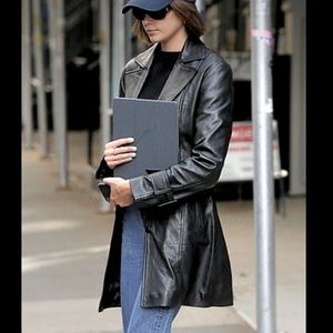 Steve Madden Y2K Leather Trench Coat